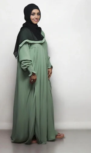 Burqa Umbrella Sleeve Heavy Chun in Mint Green