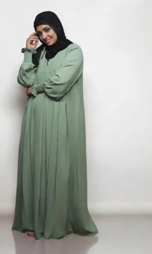 Burqa Umbrella Sleeve Heavy Chun in Mint Green