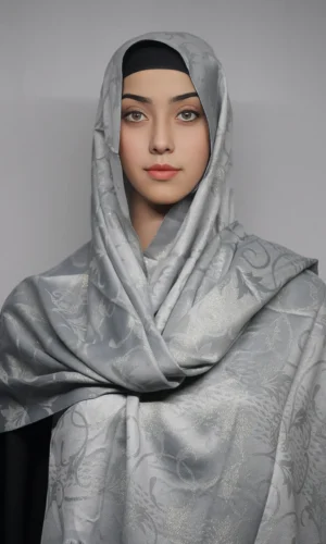 Turkish Shimmer Hijab Dupatta Viscose Grey