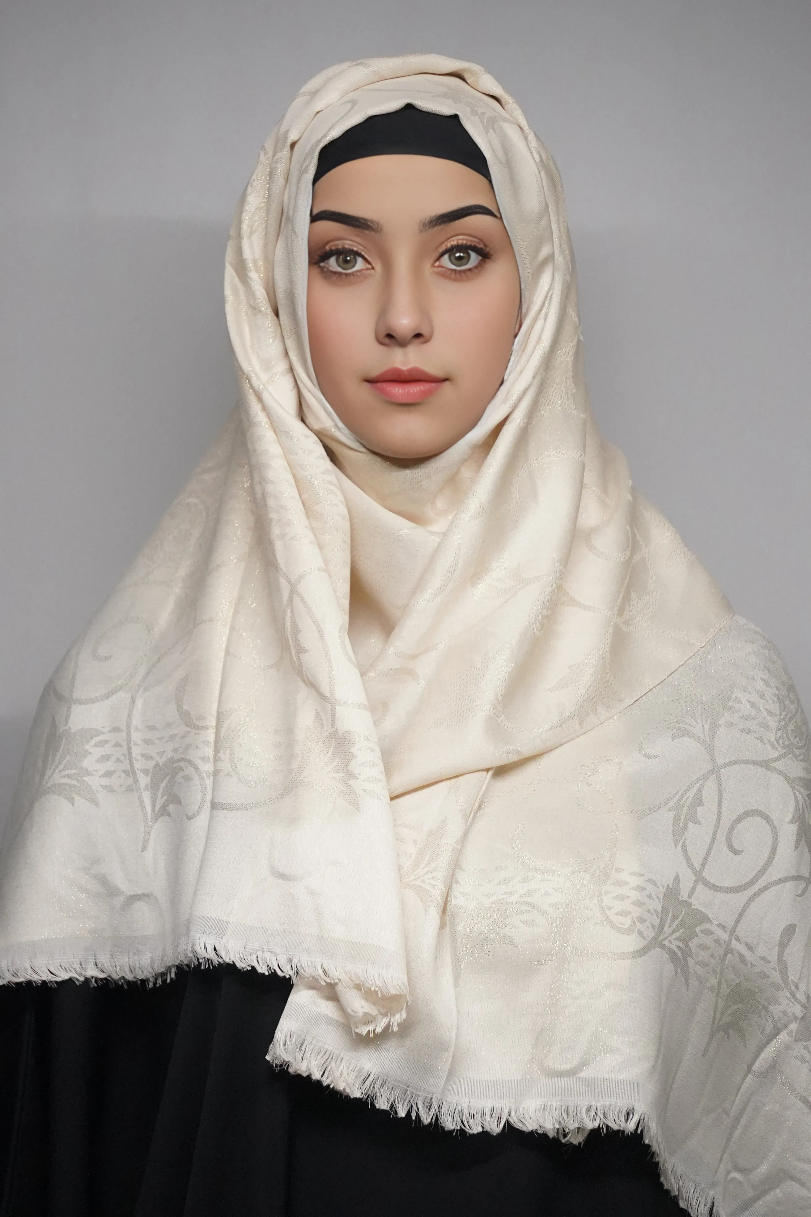 DSC00379_1721744378 Turkish Shimmer Hijab Stoles Viscose Cream