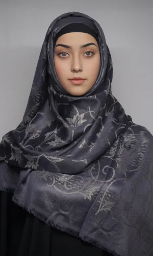 Turkish Shimmer Hijab Dupatta Viscose Slate