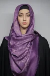 Turkish Shimmer Hijab Dupatta Viscose Mauve Purple