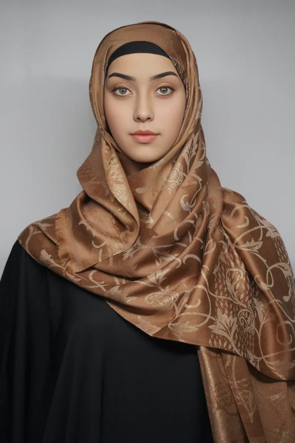 Turkish Shimmer Scarf Stoles Viscose Copper