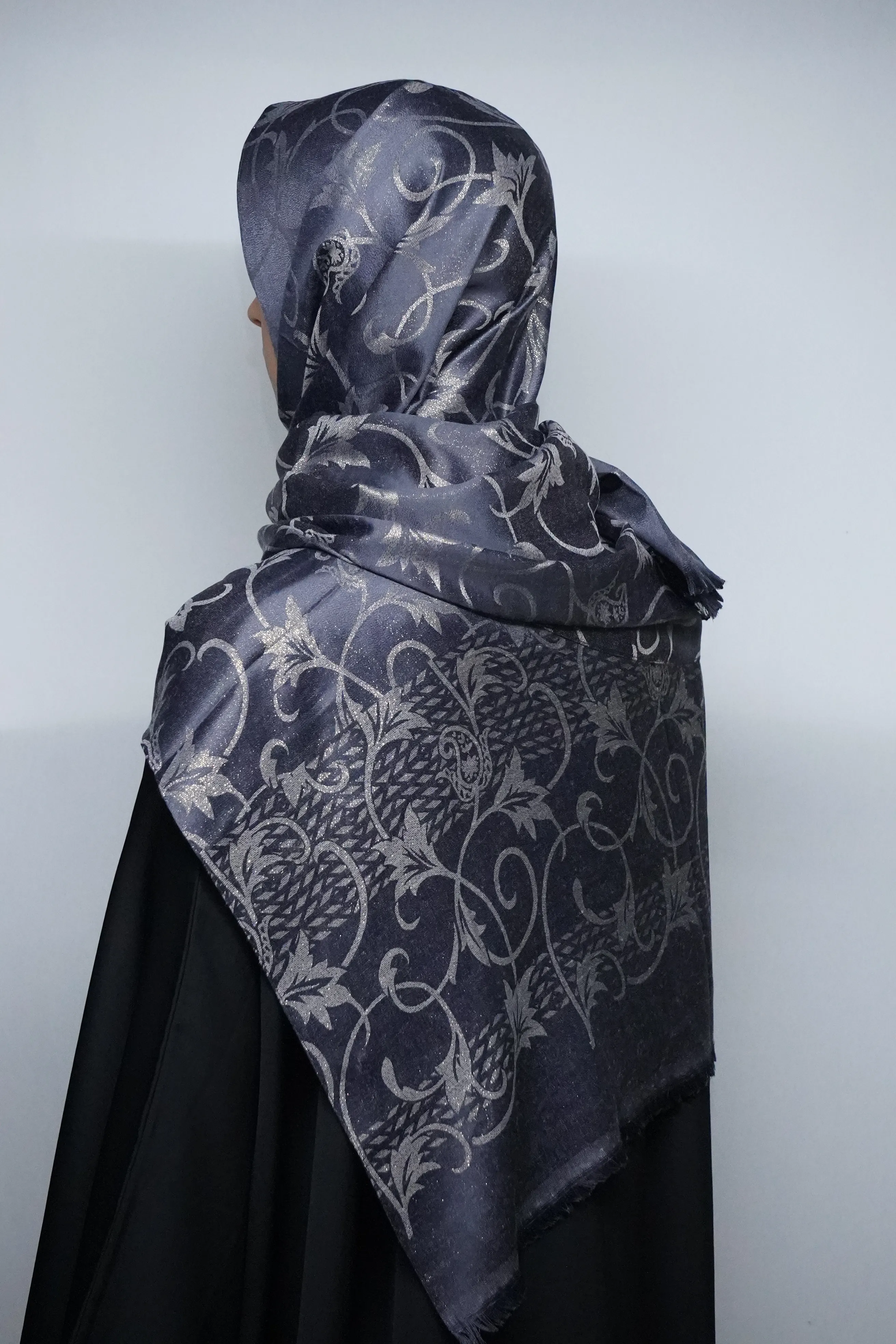 DSC00430 Turkish Shimmer Hijab Dupatta Viscose Slate