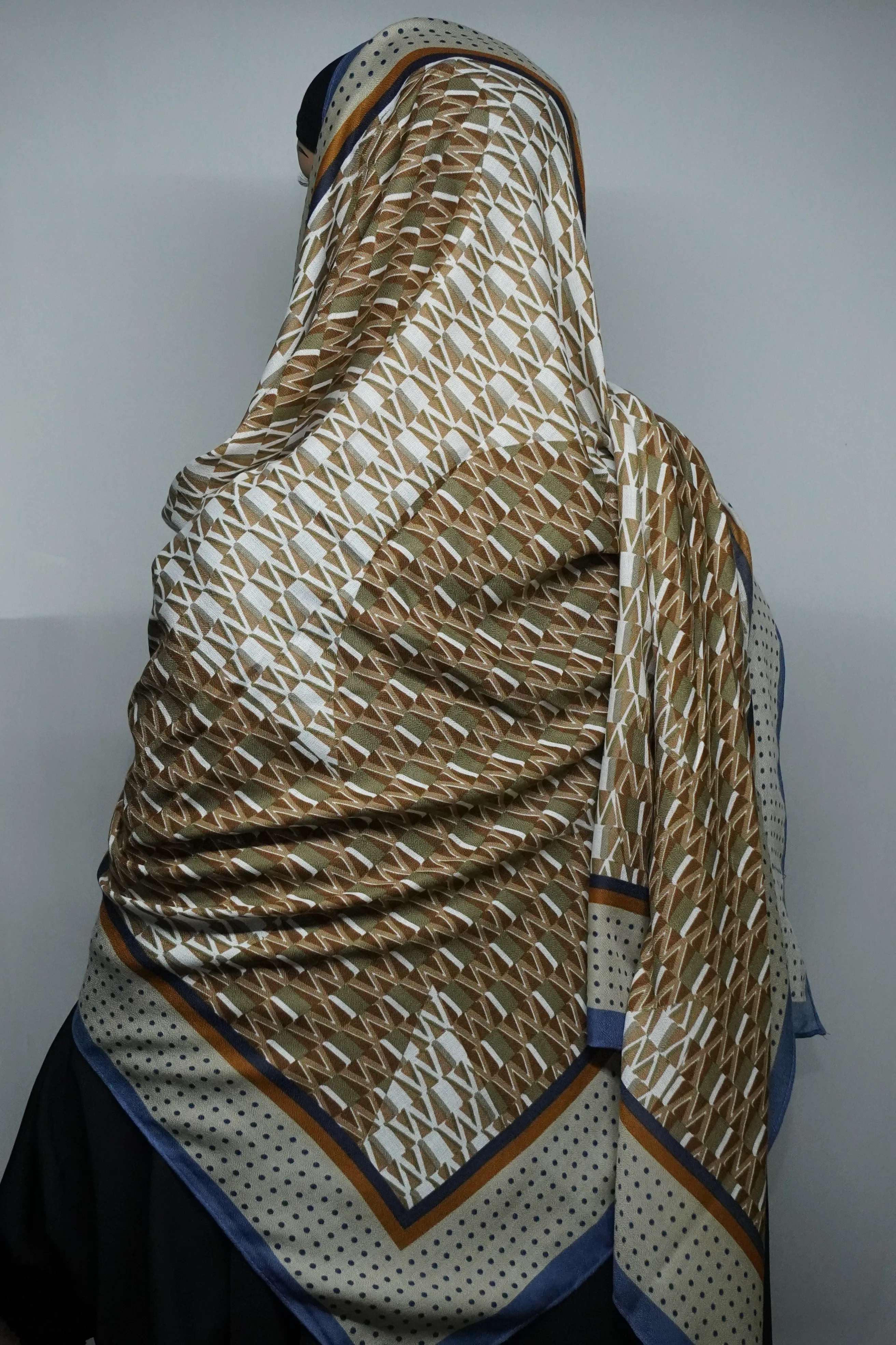 DSC00484 Siya Cotton Hijab Stoles Caramel & Peanut Color