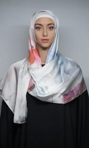 Printed Silk High Quality Purple Pink