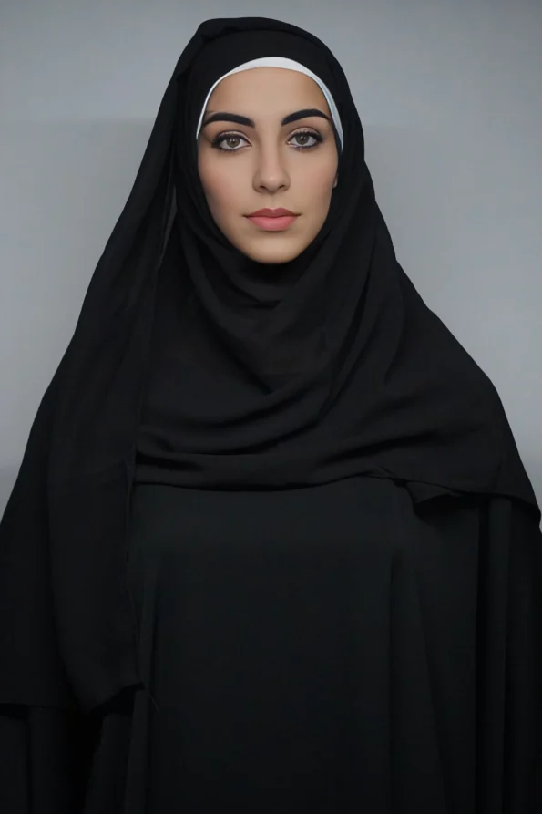 Black Georgette Hijab Stoles