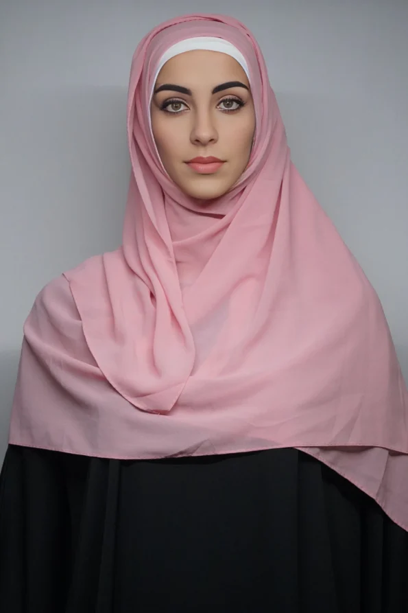 Pink Georgette Hijab Generic