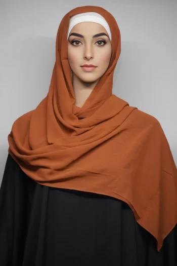 Georgette Hijab Stoles Copper Regular
