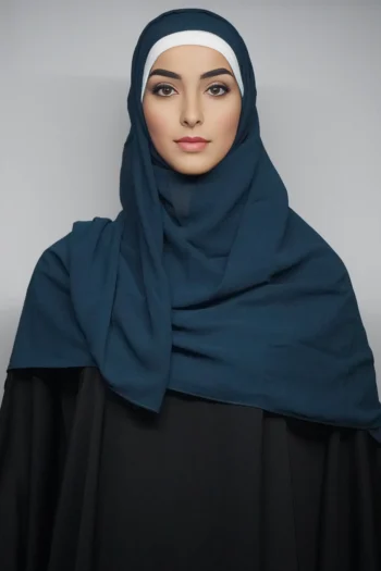 Georgette Hijab Scarf Grayish Blue (Regular)