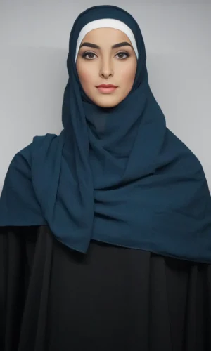 Georgette Hijab Scarf Grayish Blue (Regular)