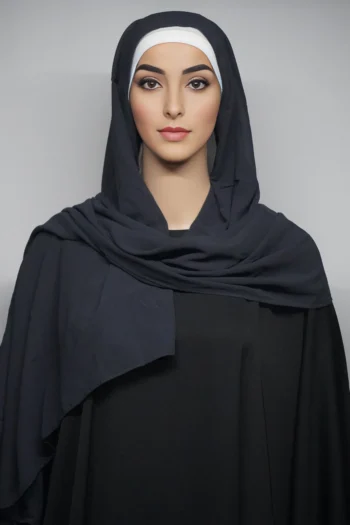 Georgette Hijab Stoles Charcoal (Regular)