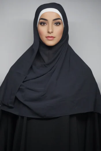 Georgette Hijab Stoles Charcoal (Regular)
