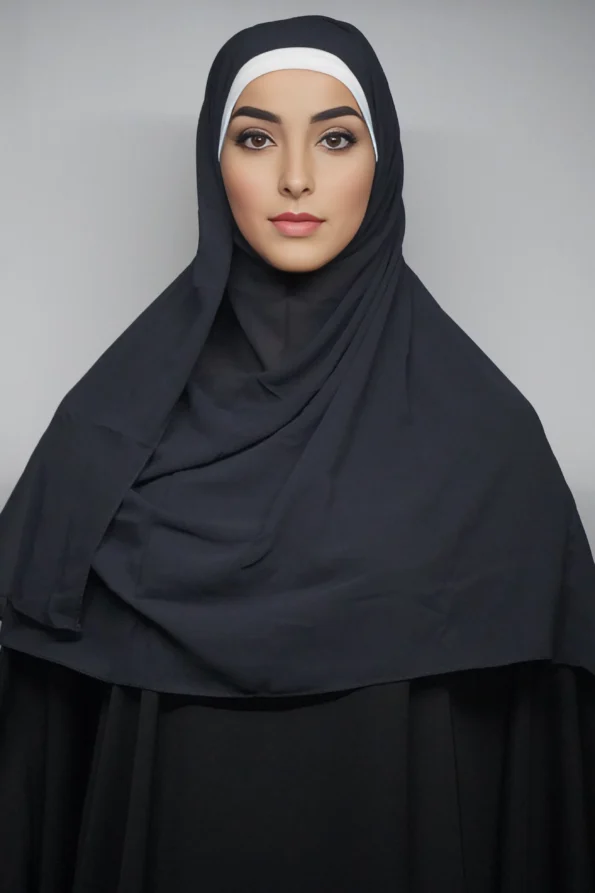 Georgette Hijab Stoles Charcoal (Regular)