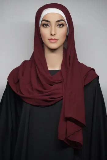 Georgette Hijab Stoles Maroon (Regular)