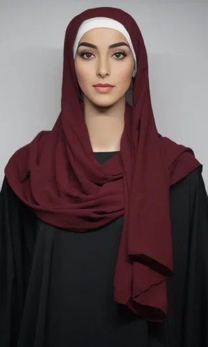 Georgette Hijab Stoles Maroon (Regular)
