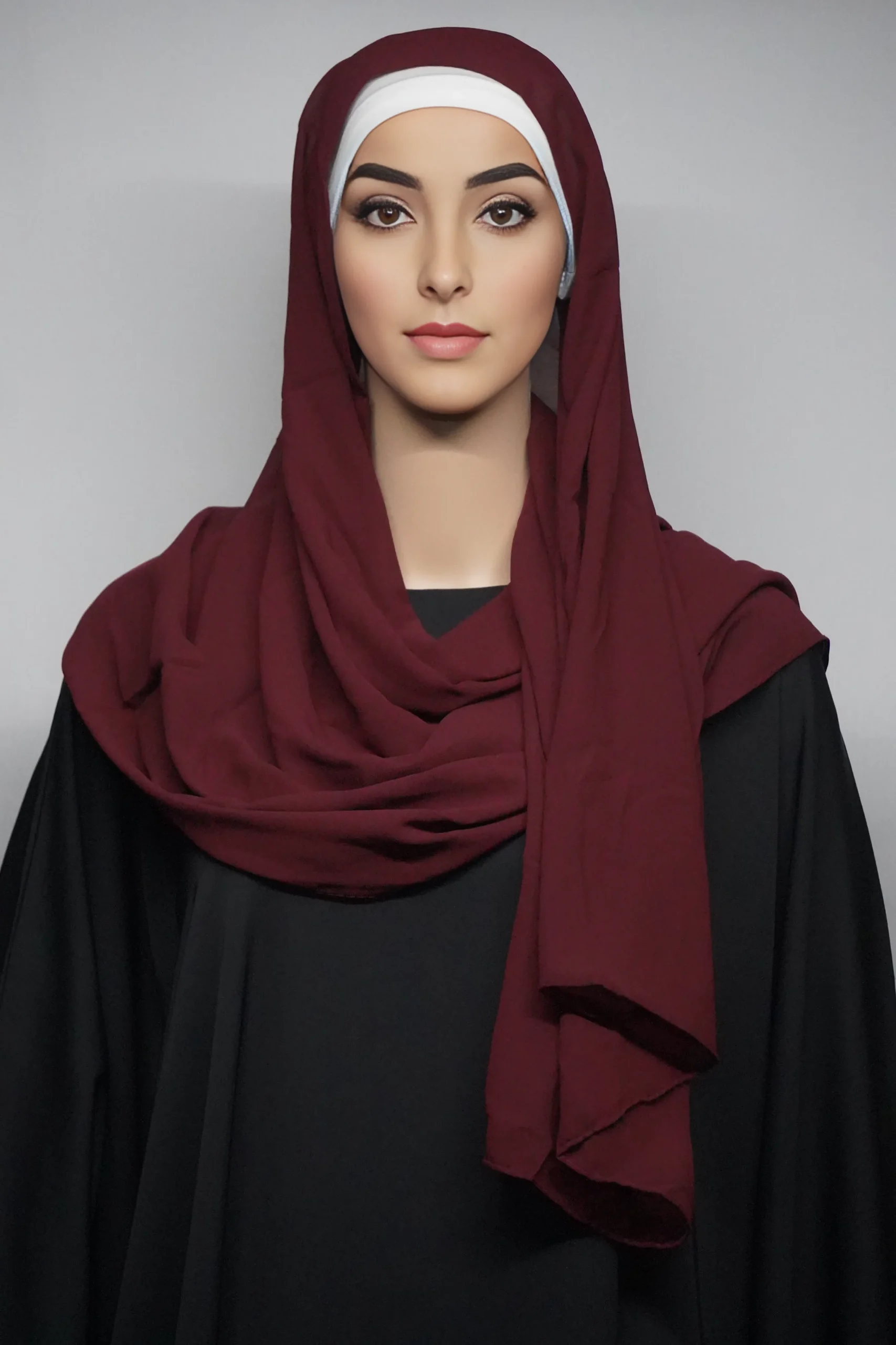Georgette Hijab Stoles Maroon (Regular)