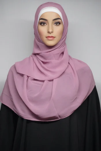 Georgette Hijab Scarf Stoles Blush Pink (Regular)