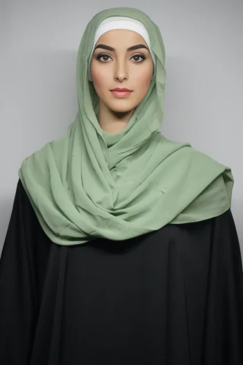 Georgette Hijab Stoles Olive Light (Regular)