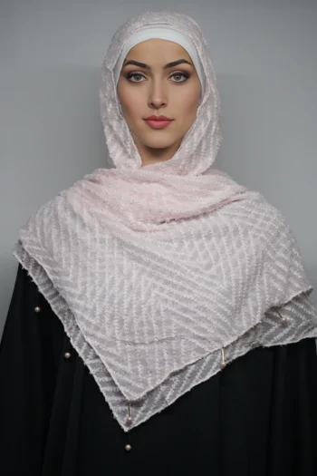 Fancy Stoles Dupattas Moti Latkan Light Pink