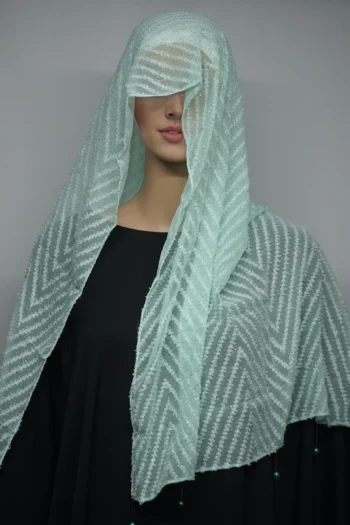 Fancy Dupattas Moti Latkan Mint Green