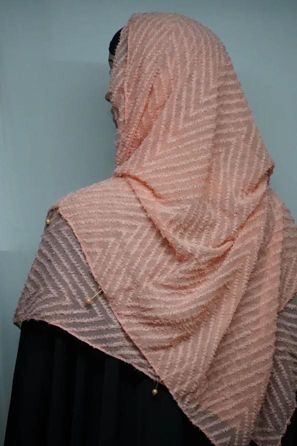 Fancy Stoles Dupattas Moti Latkan Pale Salmon
