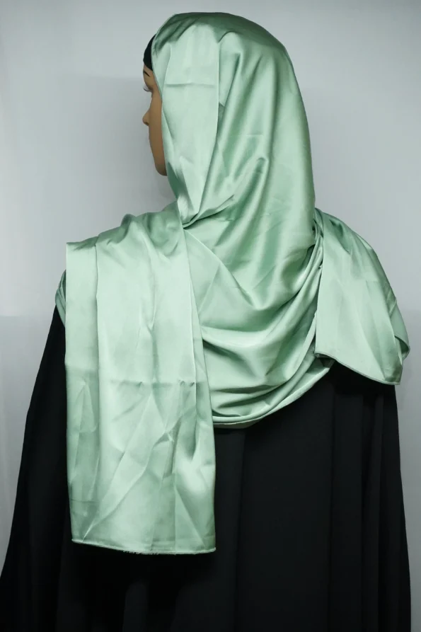 Premium Silk With High-Quality Stitch Mint Green