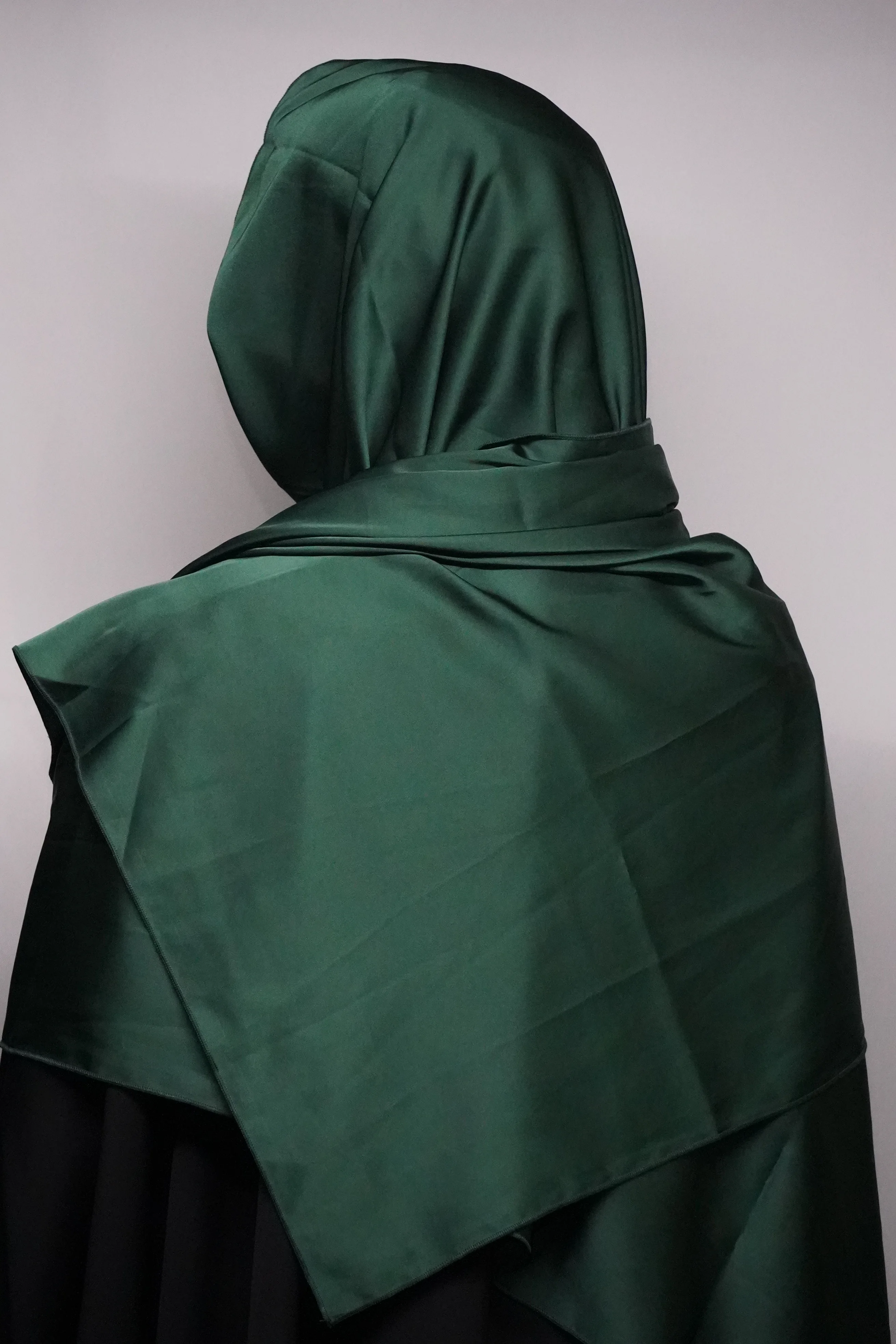 DSC00765 Premium Silk Scarf With High-Quality Stitch In Green