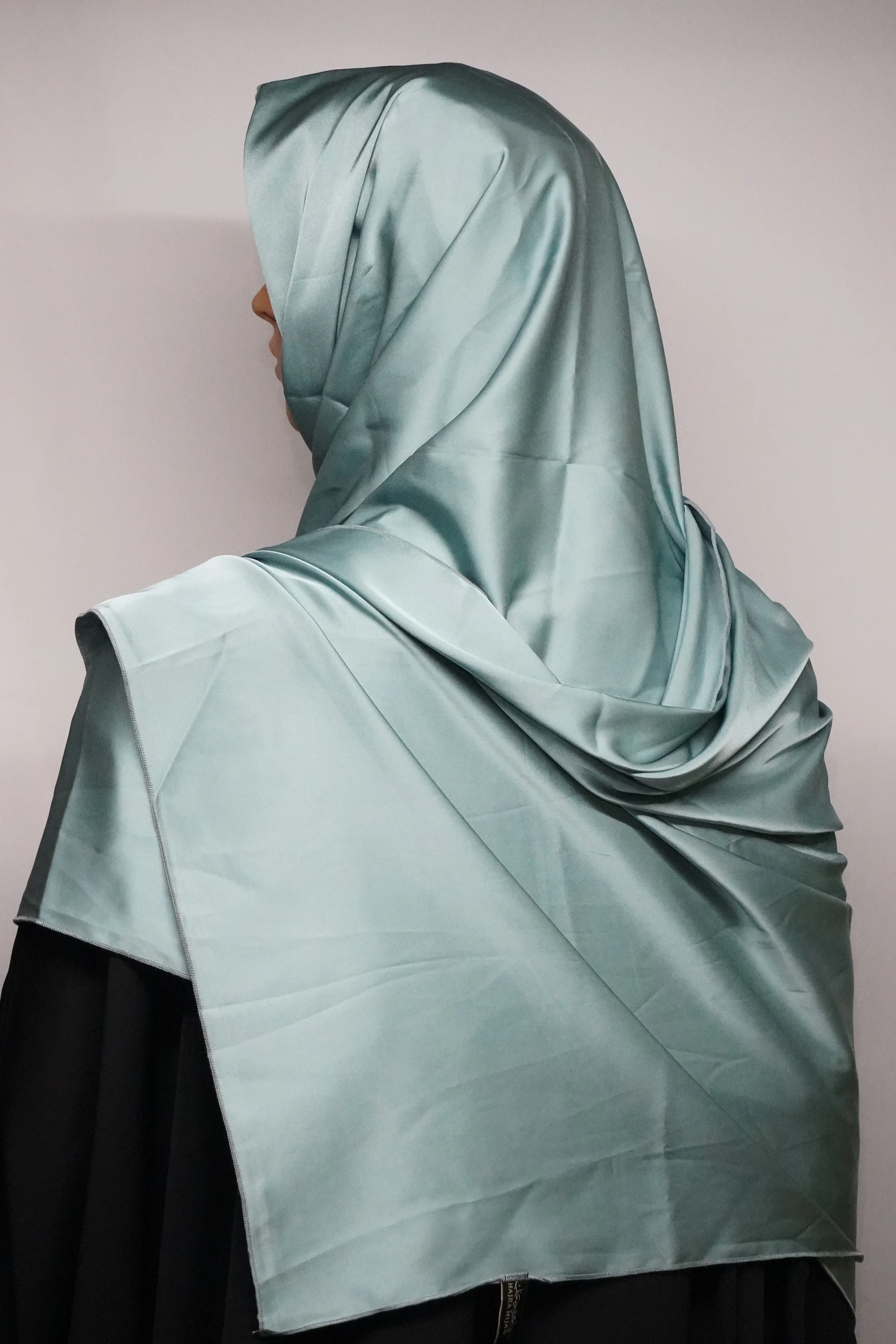 DSC00770 Premium Silk Stole With High-Quality Stitch In Turquoise