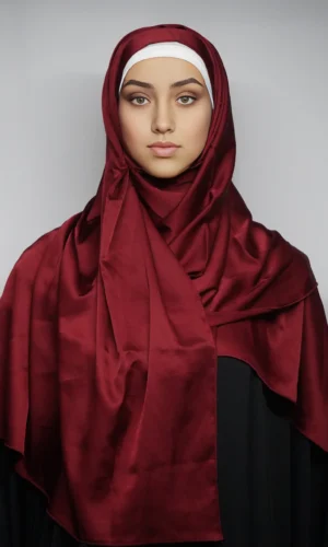 Premium Silk With High-Quality Stitch Maroon Red