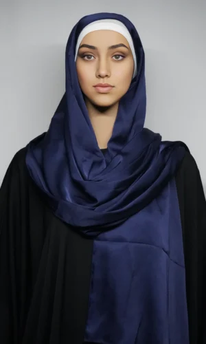 Premium Silk Stoles With High-Quality Stitch In Blue