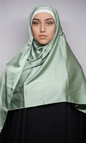 Premium Silk With High-Quality Stitch Mint Green