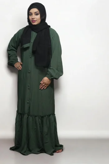 Burkha FULL BUTTON CHUN BOTTOM in Olive-Green