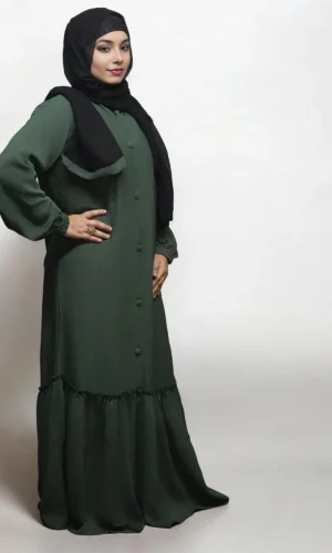 Burkha FULL BUTTON CHUN BOTTOM in Olive-Green