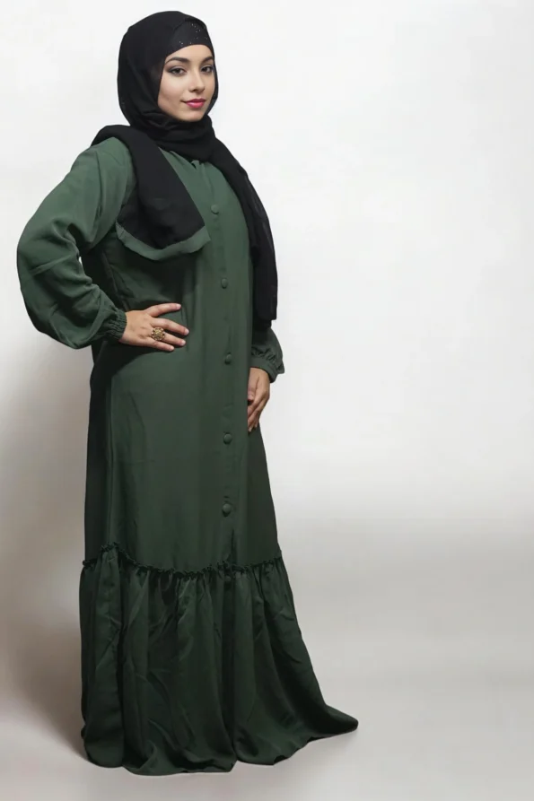 Burkha FULL BUTTON CHUN BOTTOM in Olive-Green
