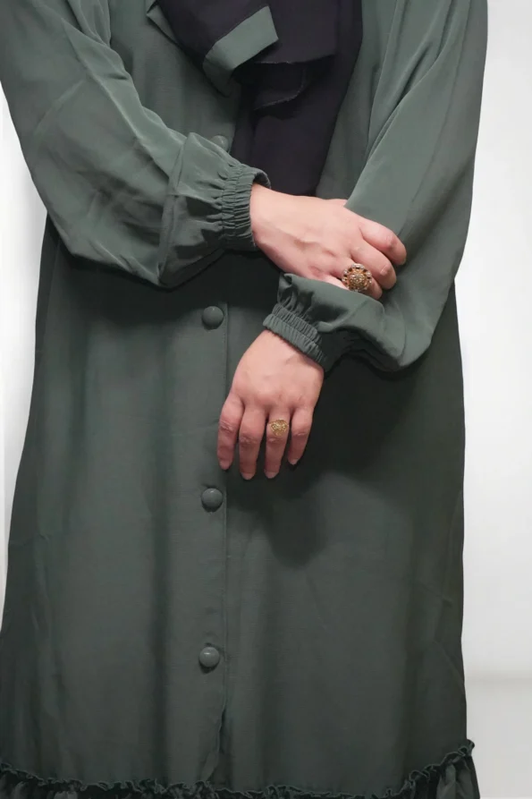 Burkha FULL BUTTON CHUN BOTTOM in Olive-Green