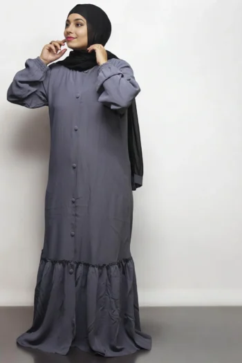 Burkha FULL BUTTON CHUN BOTTOM in GRAY-STONE