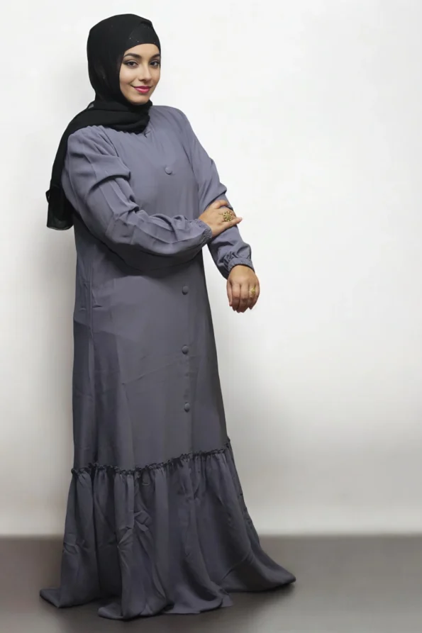 Burkha FULL BUTTON CHUN BOTTOM in GRAY-STONE