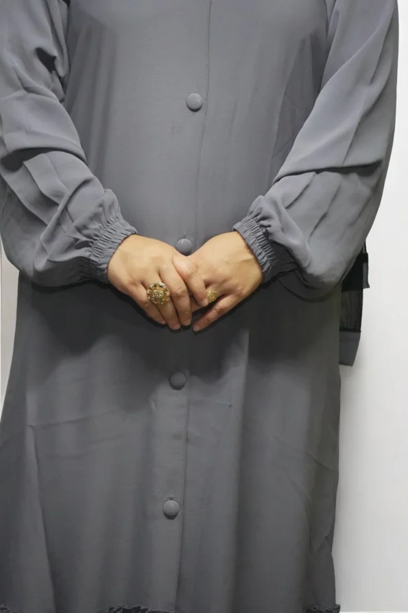 Burkha FULL BUTTONS CHUN BOTTOM in GRAY-STONE