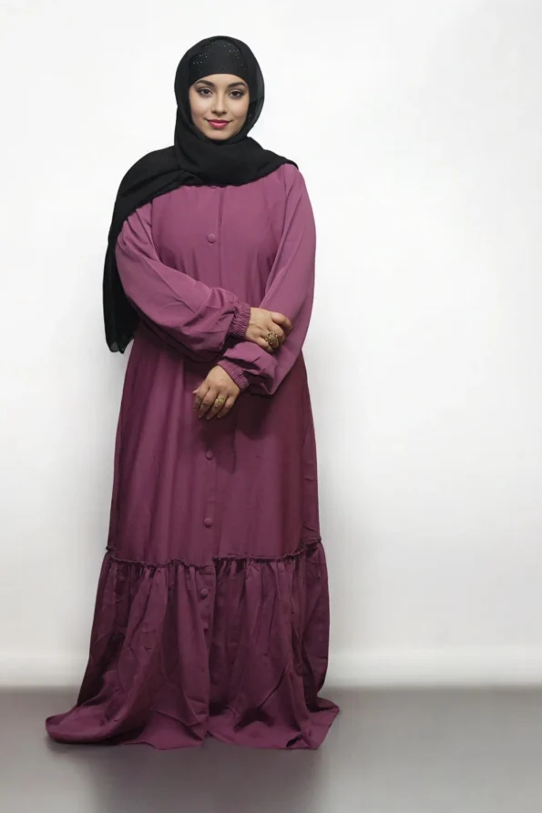 Burkha Full Button Chun Bottom in Pastel Pink