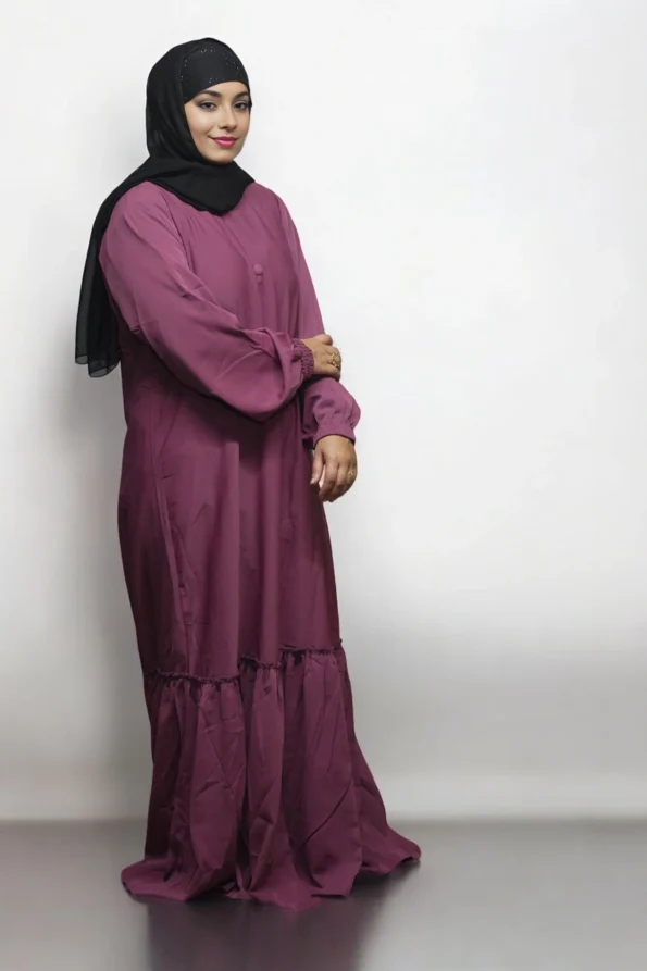 Burkha Full Button Chun Bottom in Pastel Pink