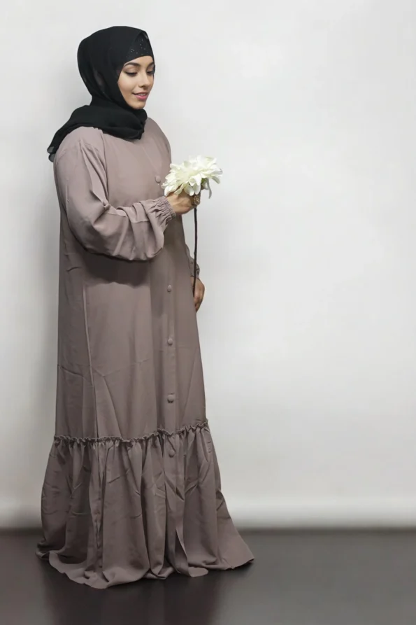 Burkha Full Button Chun Bottom in Coconut