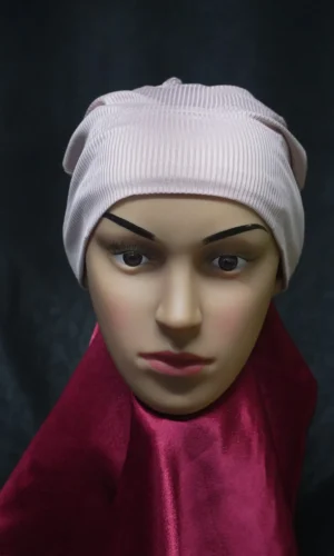 Ribbed Tube Cap For Hijab In (Blush Pink) Hosiery Cotton