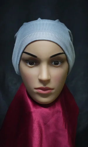 Ribbed Tube Cap For Hijab In (Light Gray) Hosiery Cotton