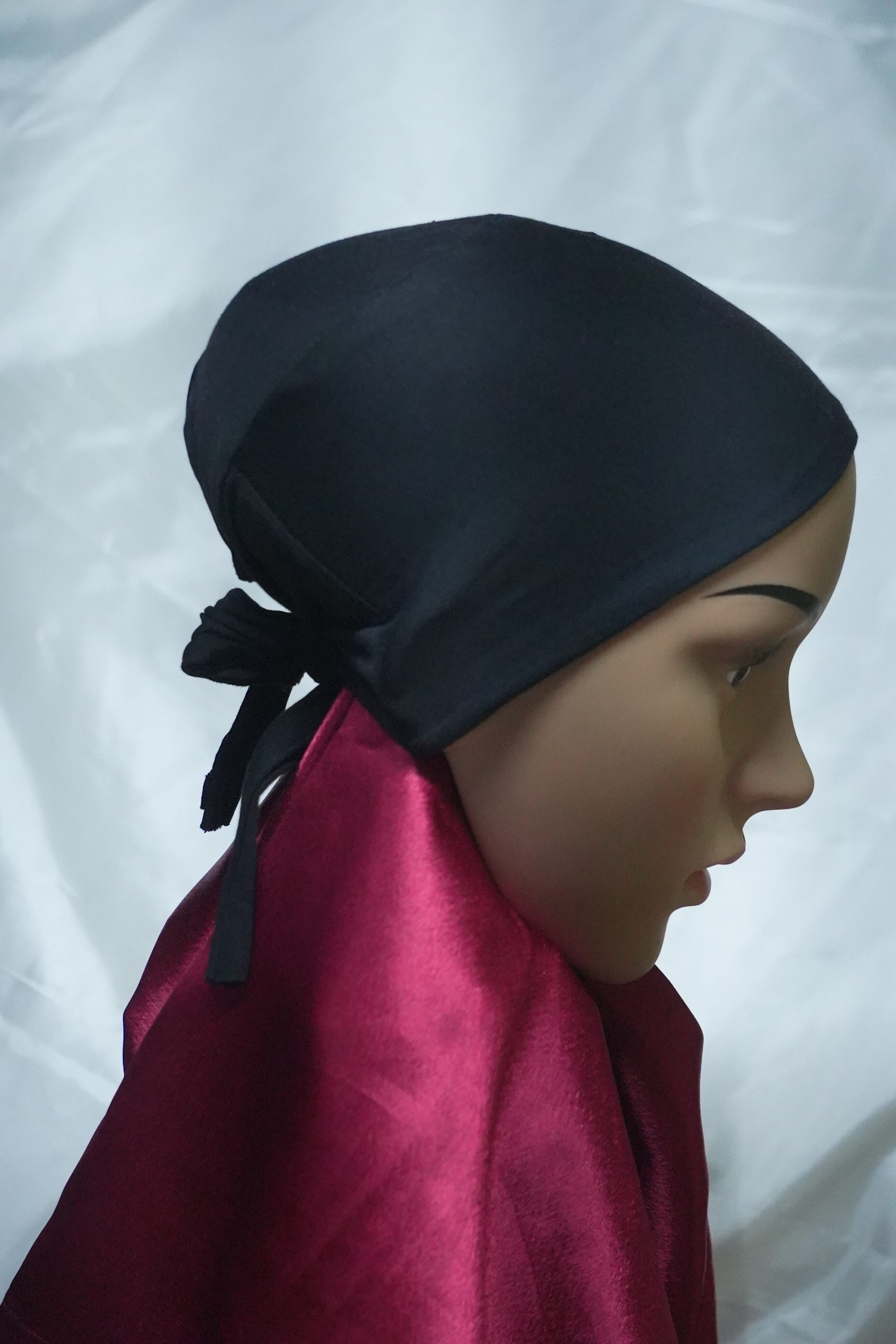 DSC01458 Premium Hijab Cab Tie Black