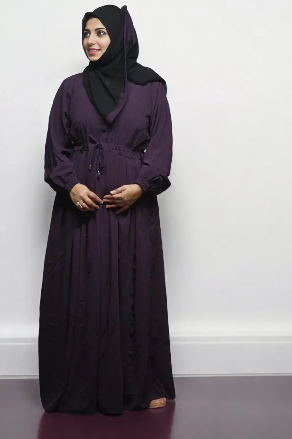 Burkha Waist Lace UMBRELLA in Dark Purple