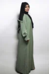 L 56 71X28 N A LITE OLIVE SIMPLE ALINE SLEEVS CHUN NO BUTTONS 9 Parada