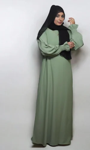 OLIVE SIMPLE LONG SLEEVES CHUN NO BUTTONS
