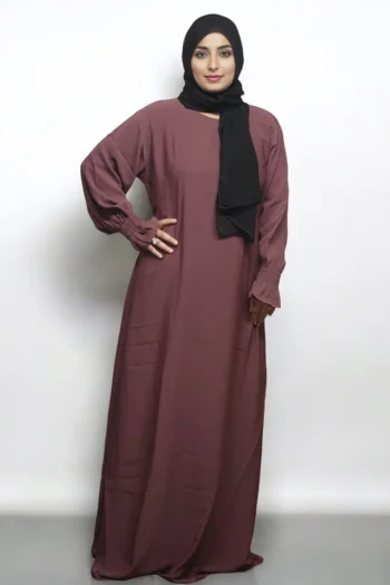 Simple Burkha Chun Sleeves in Brown