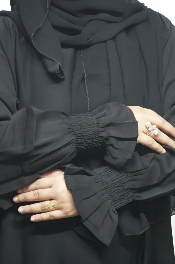 Simple Burkha Chun Sleeves in Black